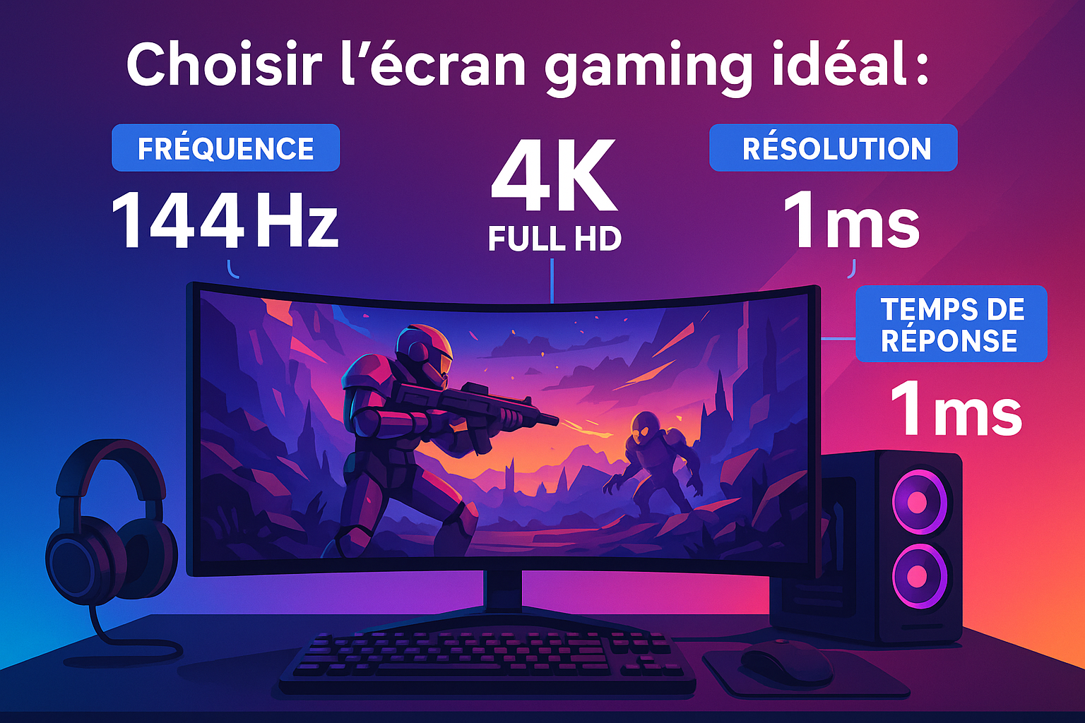 Choisir l’écran gaming idéal : fréquence, résolution, temps de réponse
