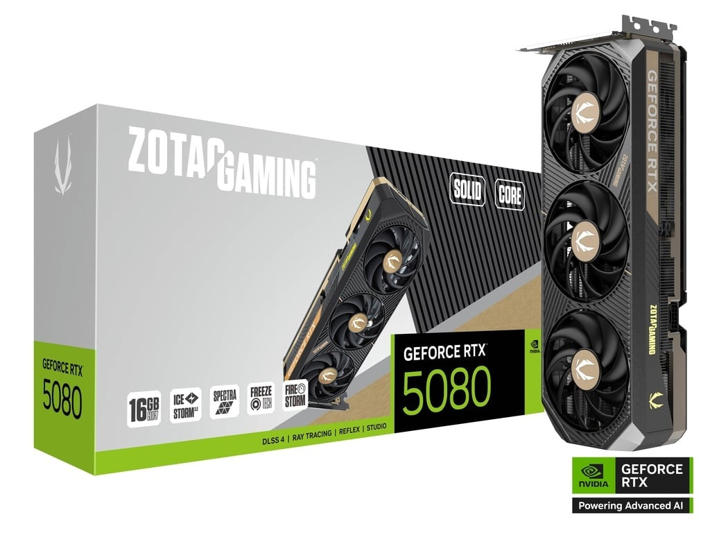 ZOTAC Gaming GeForce RTX 5080 SOLID CORE 16GB