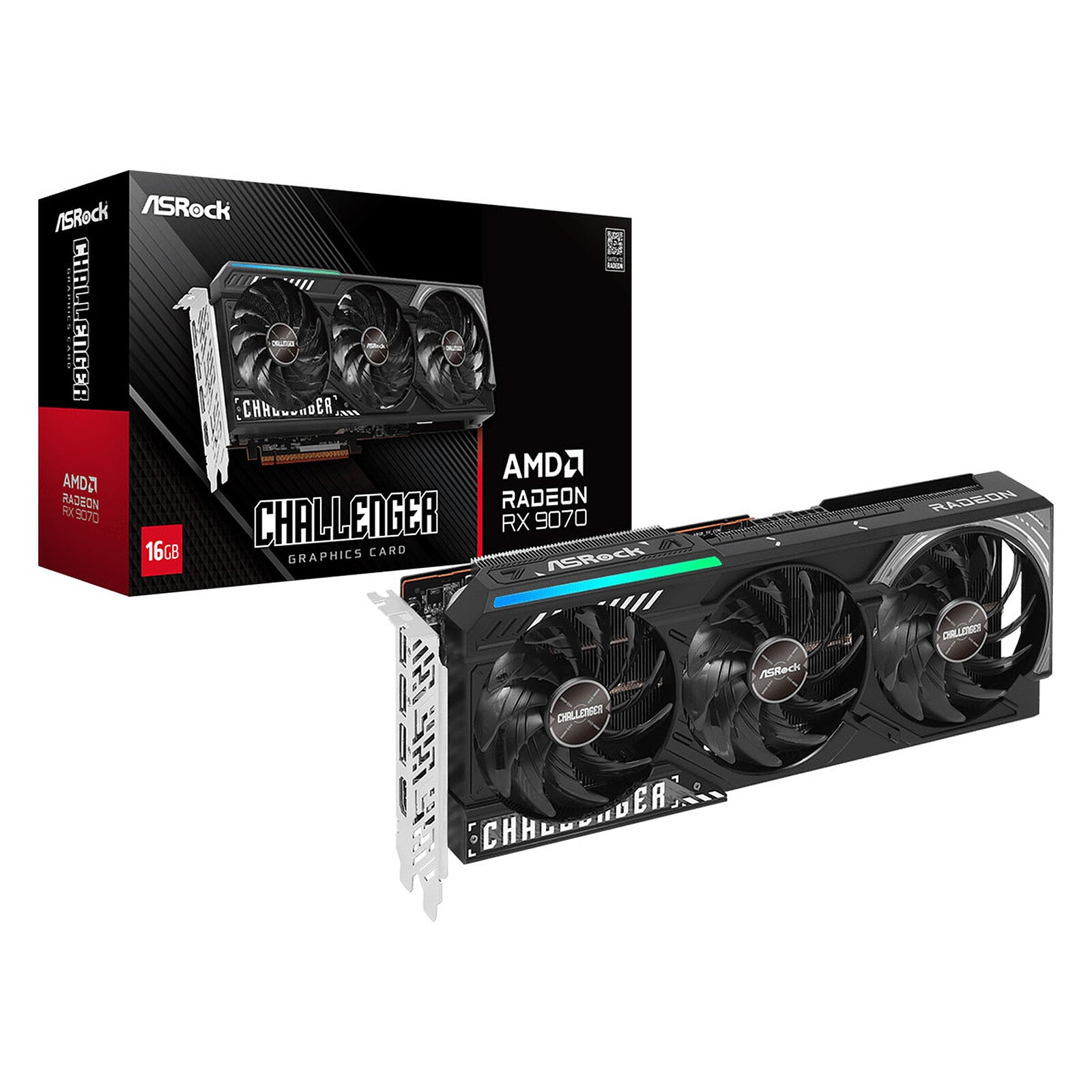 ASRock AMD Radeon RX 9070 Challenger 16Go Carte Graphique Puissante