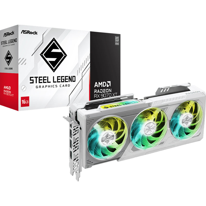 ASRock AMD Radeon RX 9070 XT Steel Legend 16 Go OC