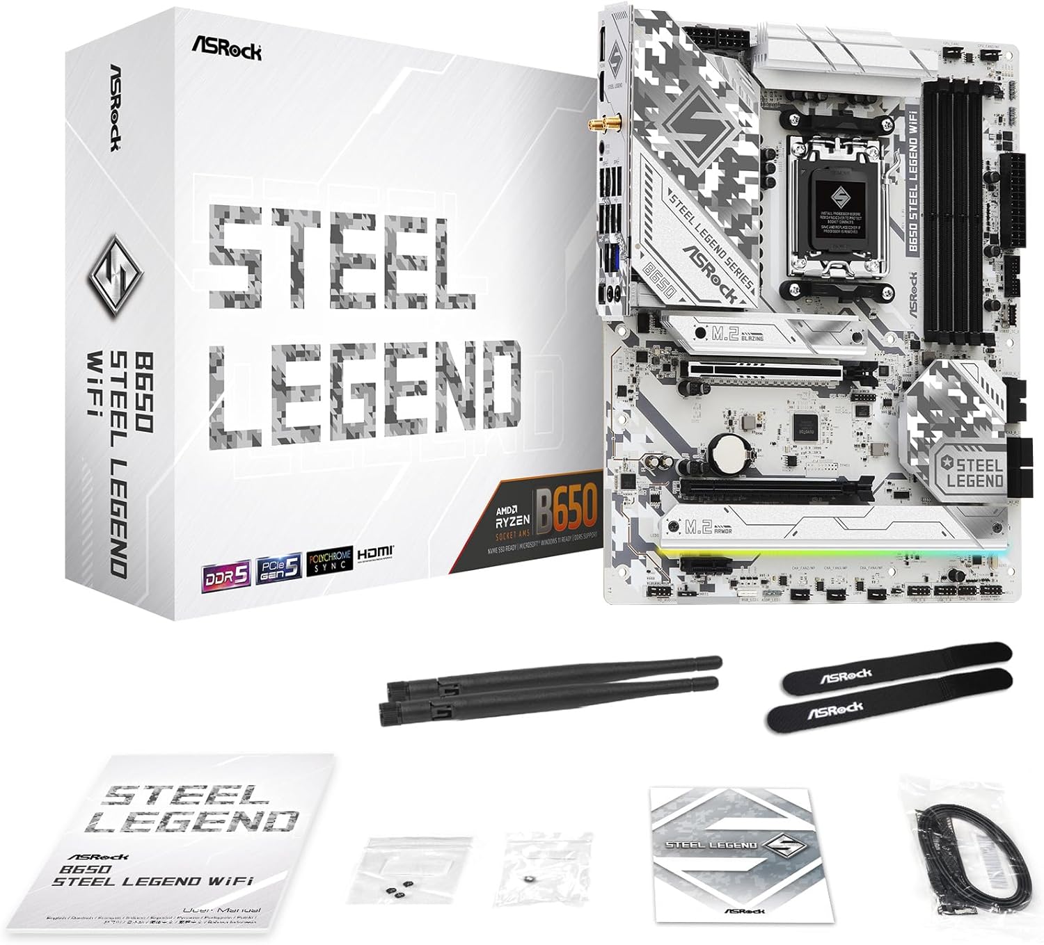 Carte Mère ASRock B650 Steel Legend WIFI Haute Performance pour Gamers et Professionnels