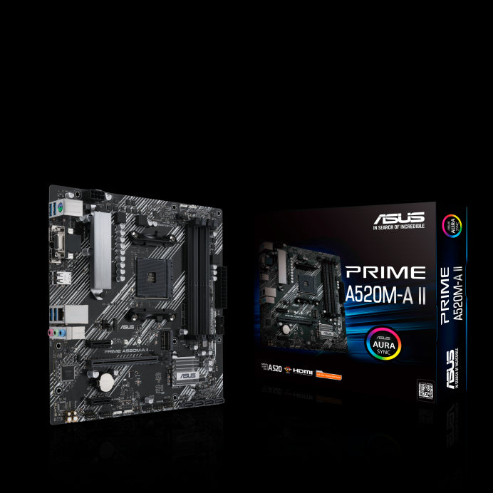 Carte Mère Asus Prime A520M A II CSM pour Ordinateur de Bureau