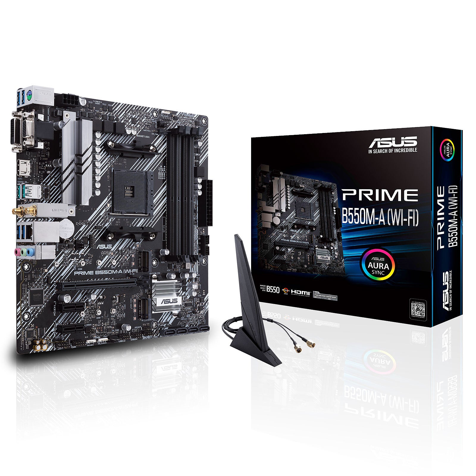 Carte Mère ASUS PRIME B550M-A WIFI II avec Wi Fi Intégré