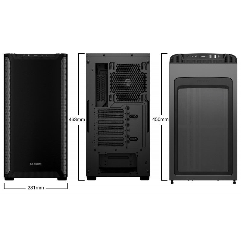Be Quiet PURE BASE 501 Noir Boîtier PC Minimaliste et Silencieux