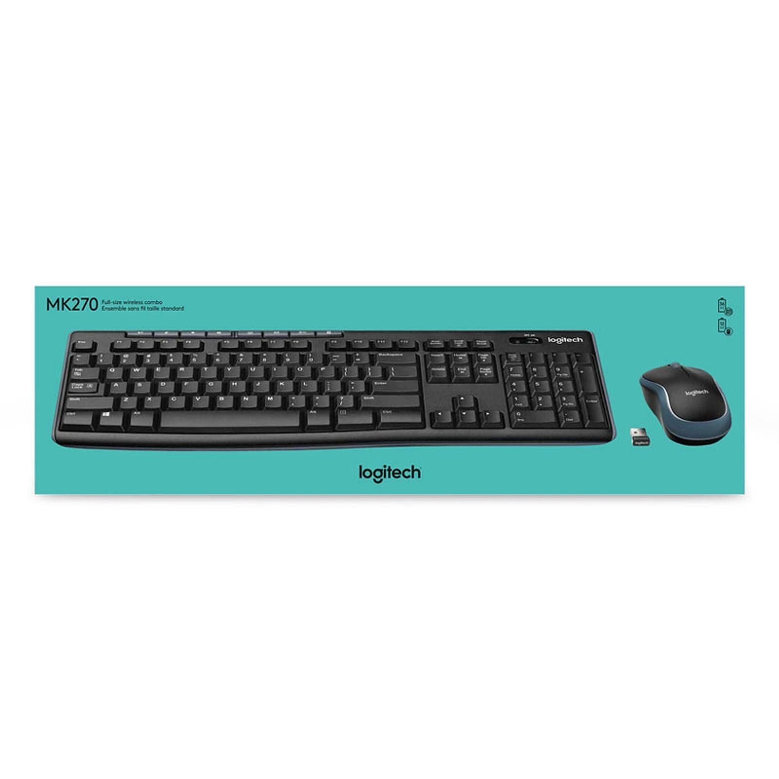 Clavier et Souris Sans Fil Logitech MK270 Combo Azerty