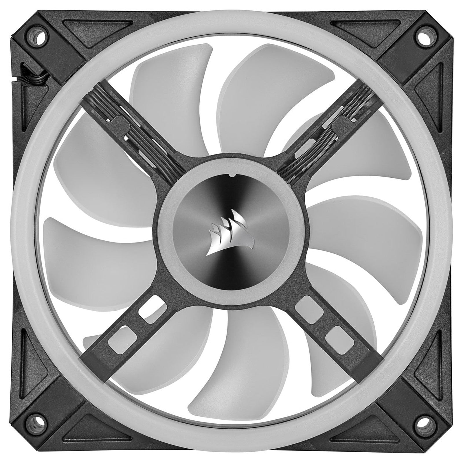 Corsair QL120 RGB Pack de 3 Noir Ventilateurs LED Rouge