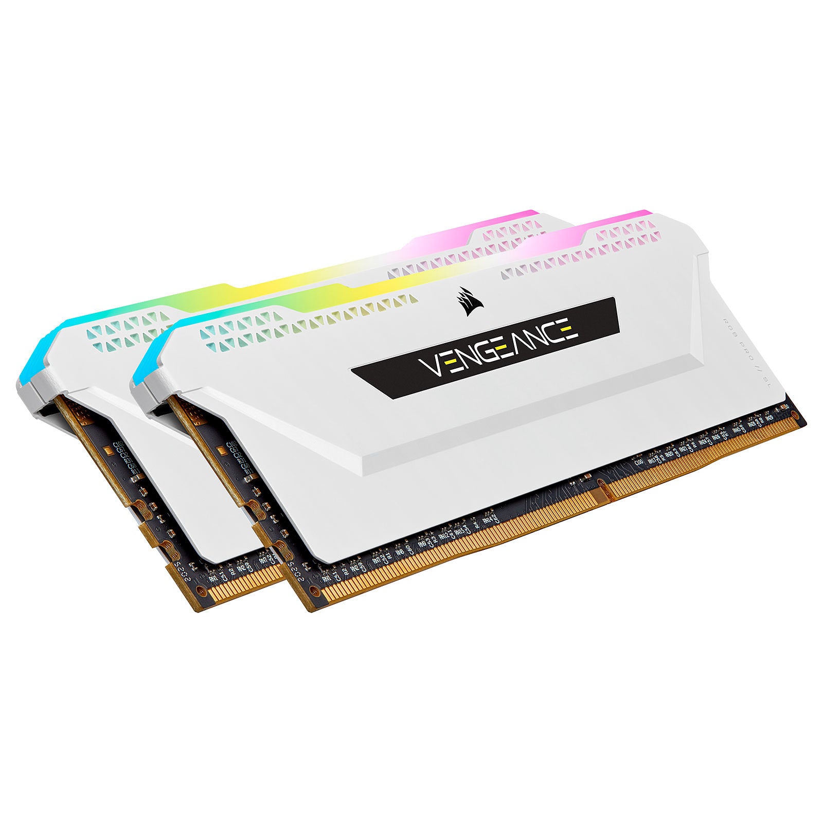 Corsair Vengeance RGB Pro SL 2x8Go DDR4 3600C18 Blanc