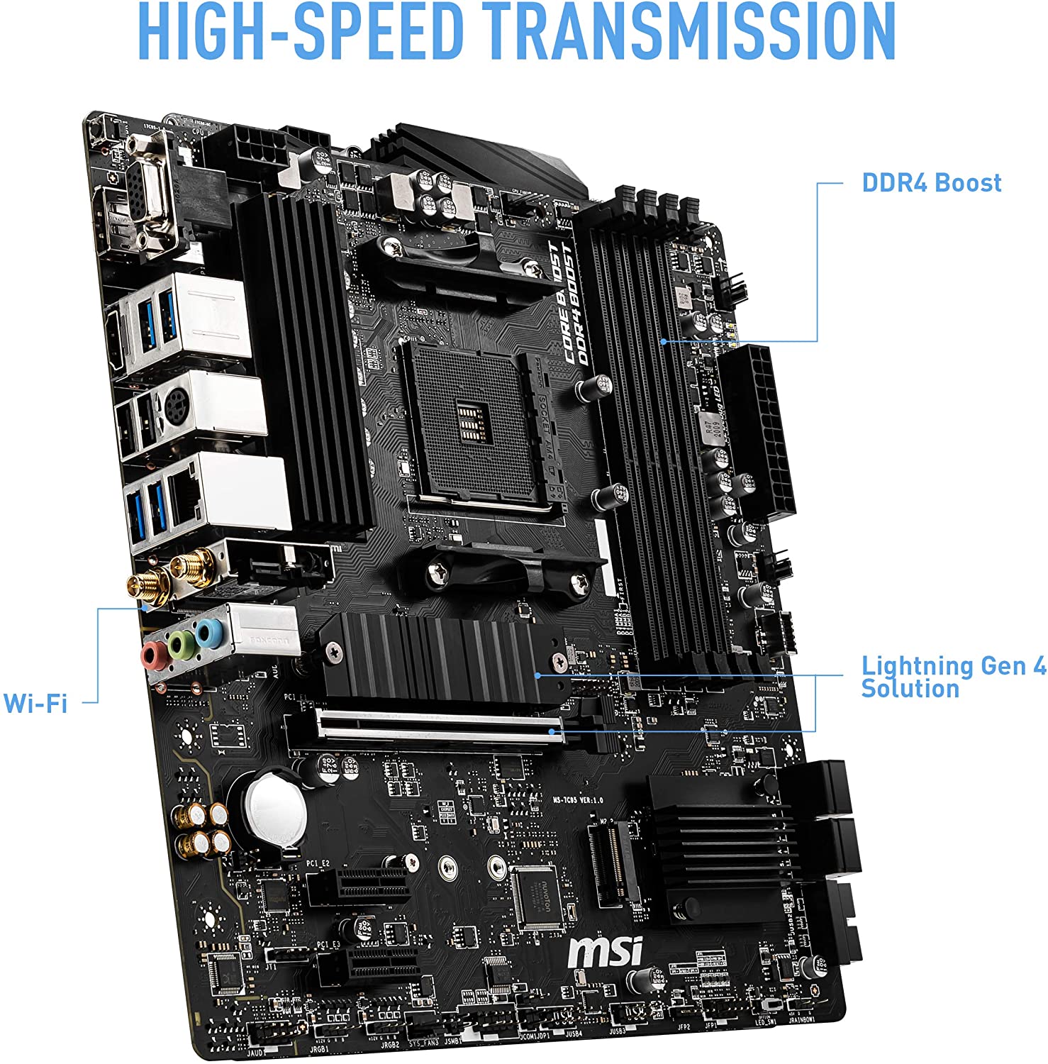 Carte Mère MSI B550M PRO VDH WIFI Micro ATX Compatible Avec Ryzen