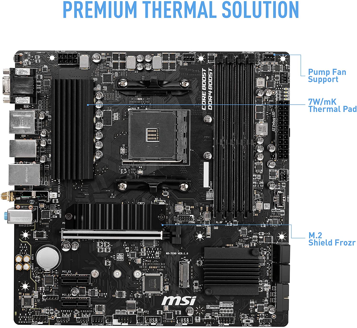 Carte Mère MSI B550M PRO VDH WIFI Micro ATX Compatible Avec Ryzen