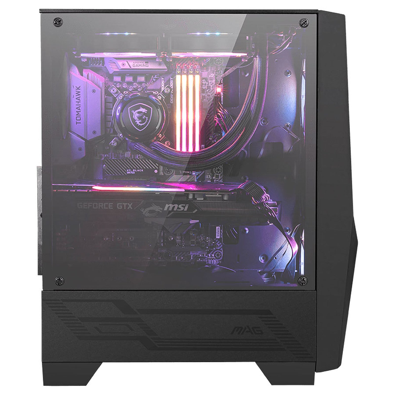Boîtier PC MSI MAG Forge 100R ARGB Noir Haute Performance et Design Moderne