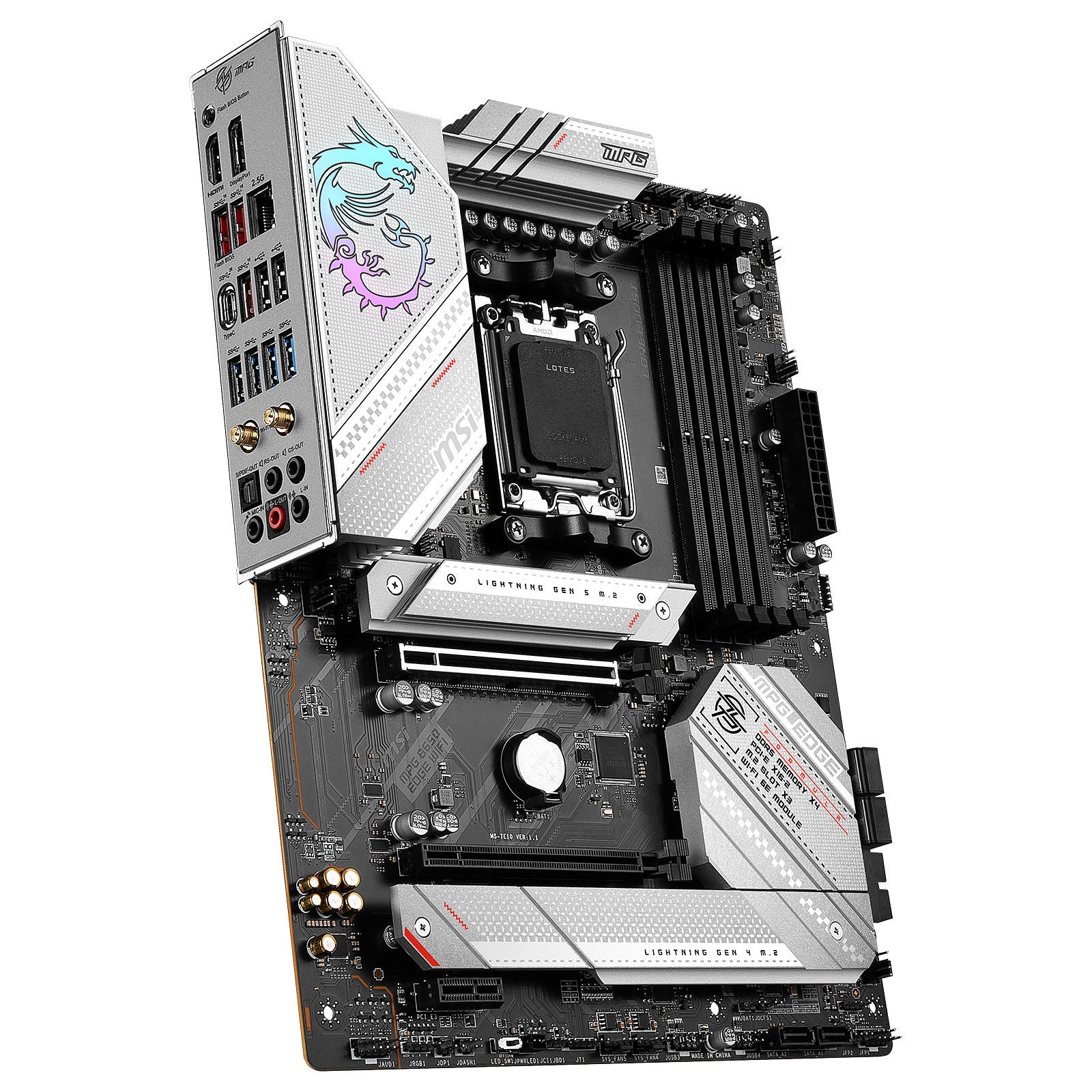 Carte Mère MSI MPG B650 EDGE WiFi Compatible avec Ryzen DDR5