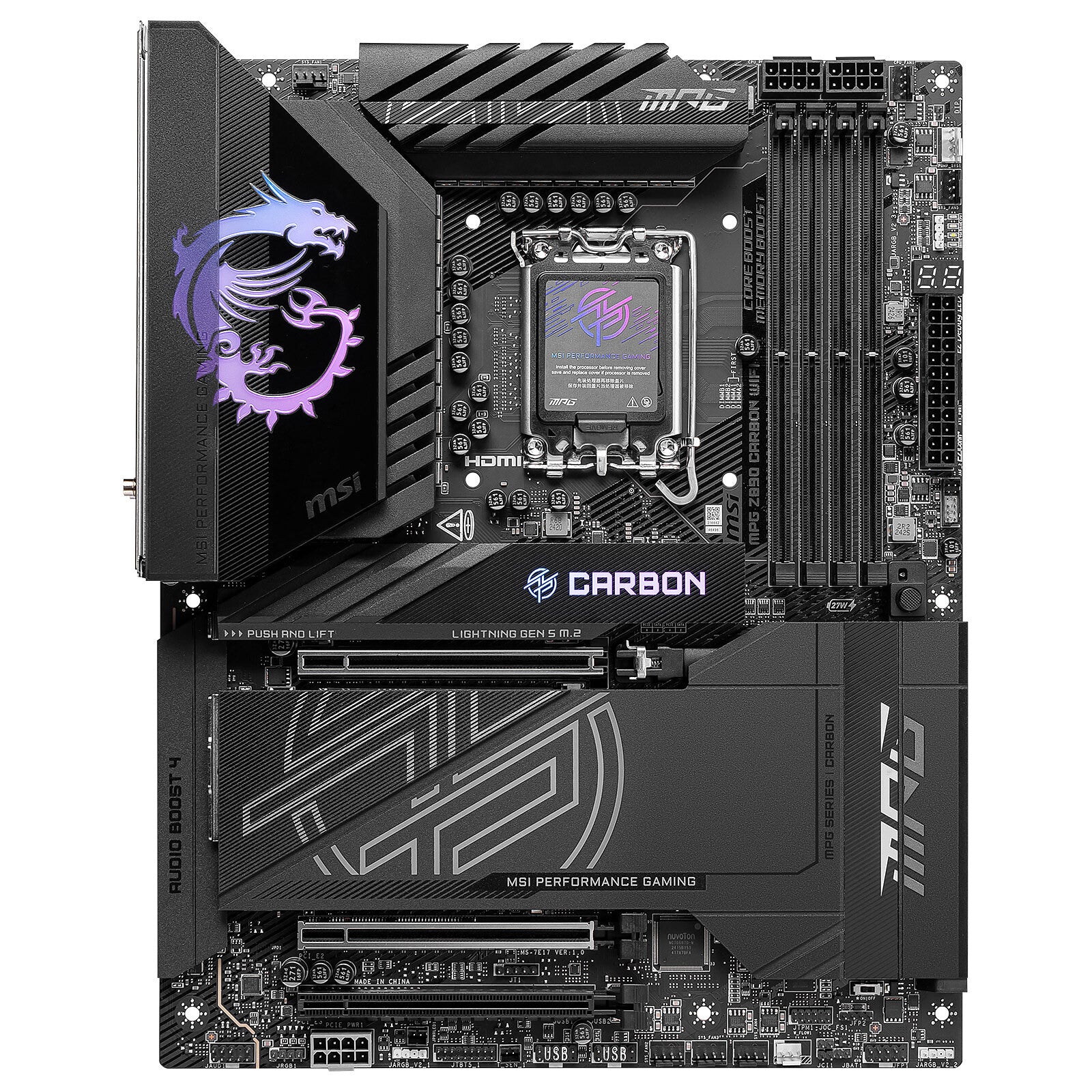 MSI MPG Z890 Carbon WiFi Carte Mère Ultra Performante Avec WiFi Intégré