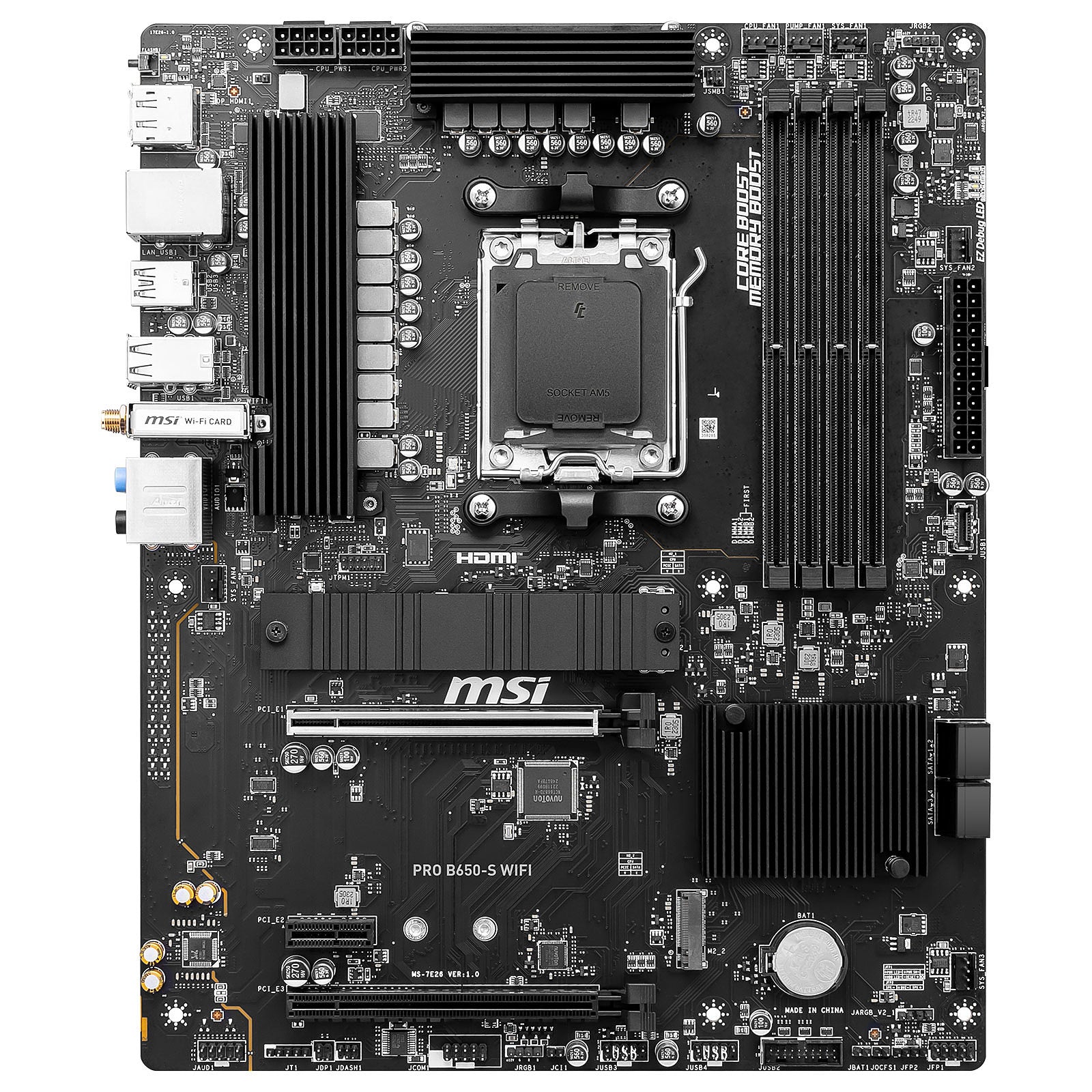 MSI Pro B650 S WiFi Carte Mère pour PC Gaming et Professionnel