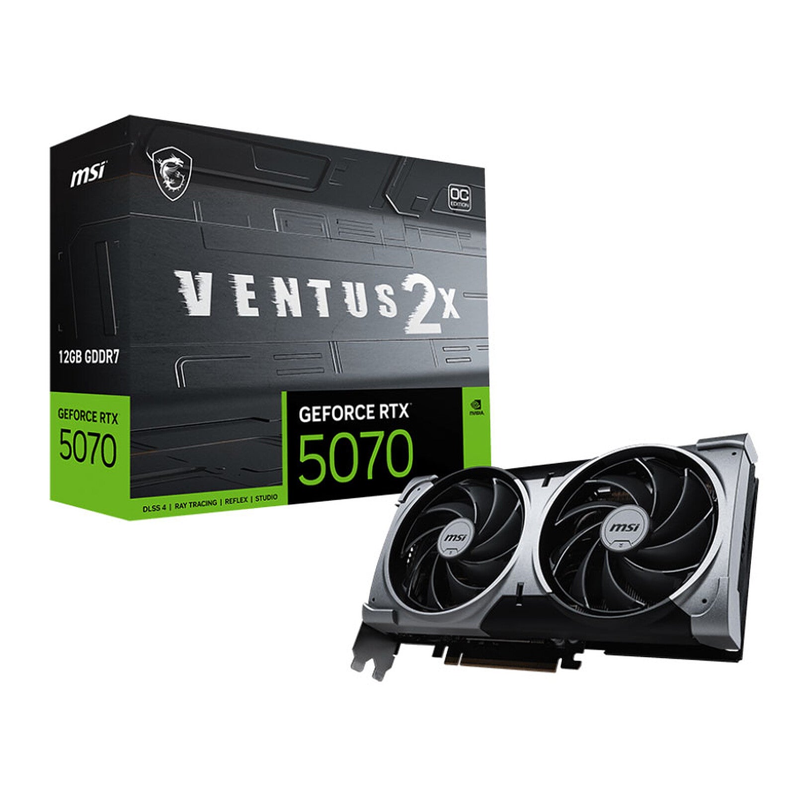 MSI GeForce RTX 5070 12G VENTUS 3X OC Puce Graphique Hautes Performances