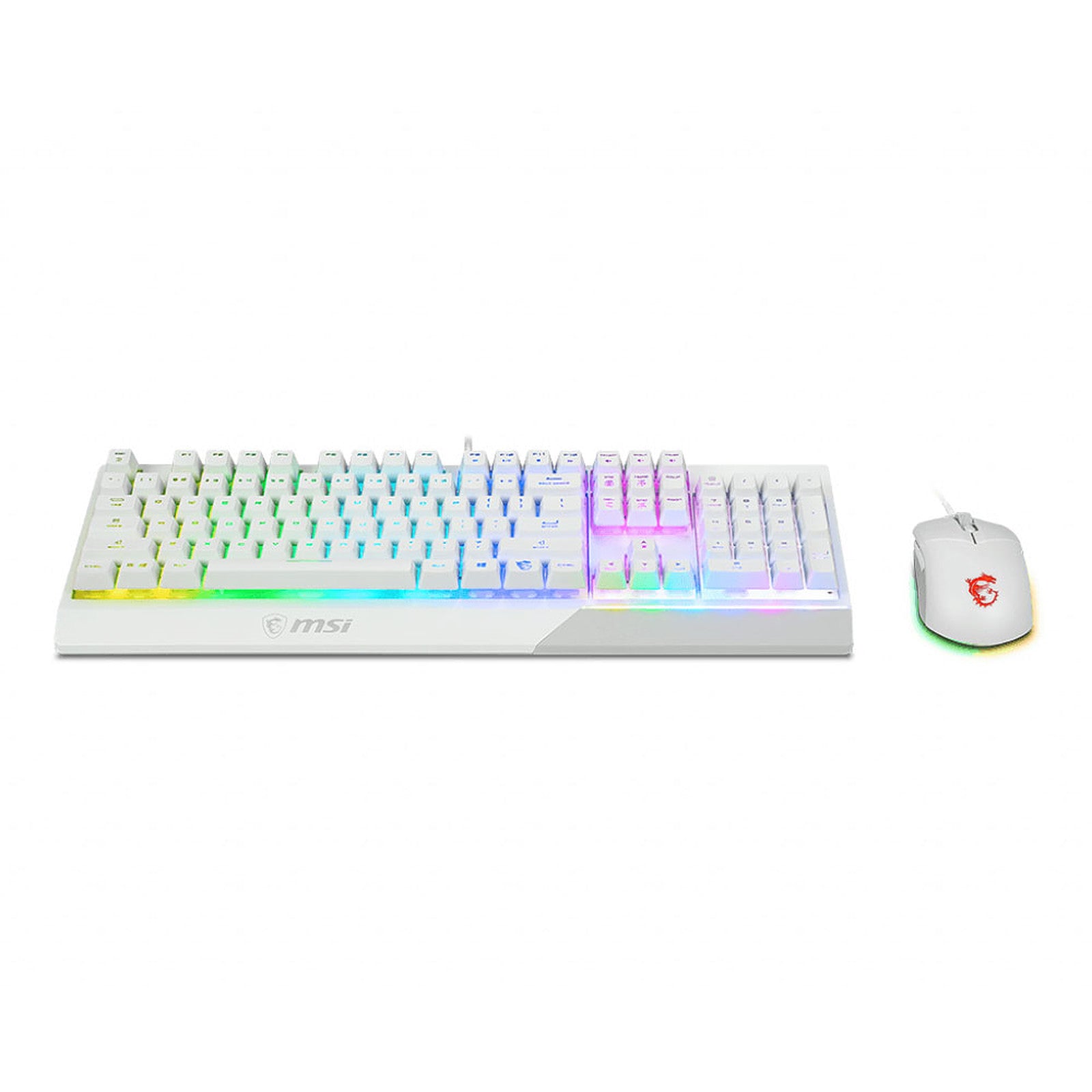 Combo Clavier et Souris MSI Vigor GK30 et Clutch GM11 Blanc