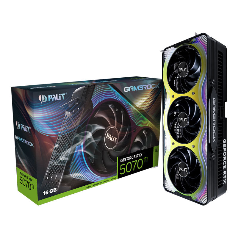 Palit GeForce RTX 5070 Ti GameRock 16 Go Hautes Performances pour Jeux Vidéo