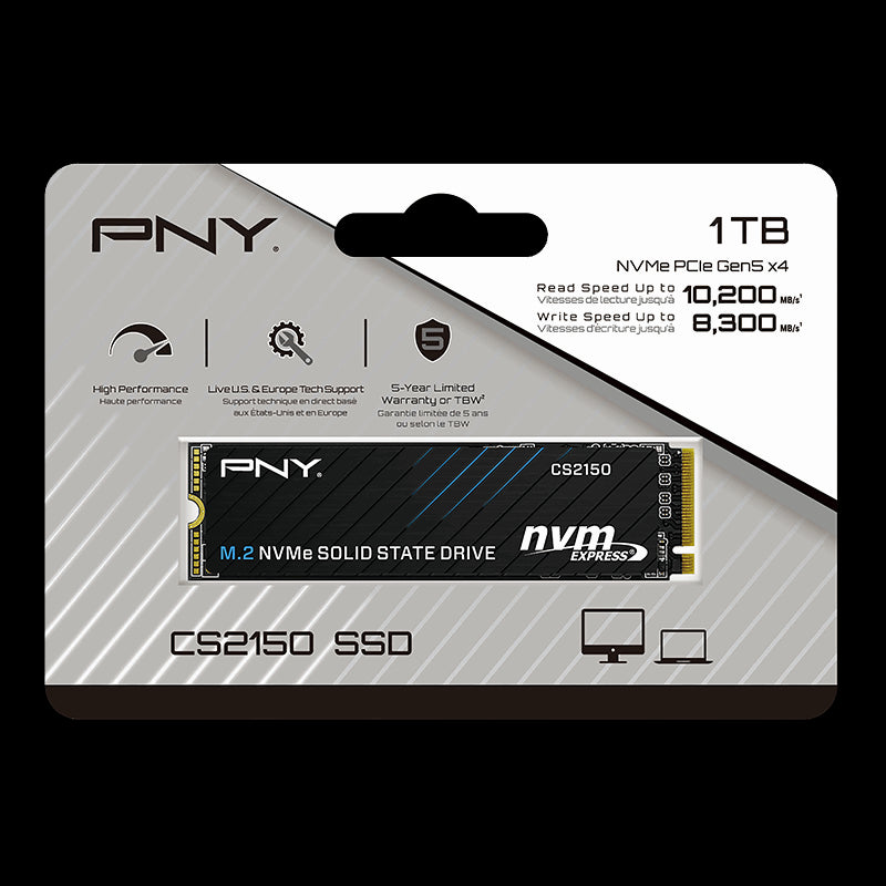 SSD PNY CS2150 1To PCIe 5.0 Haute Performance