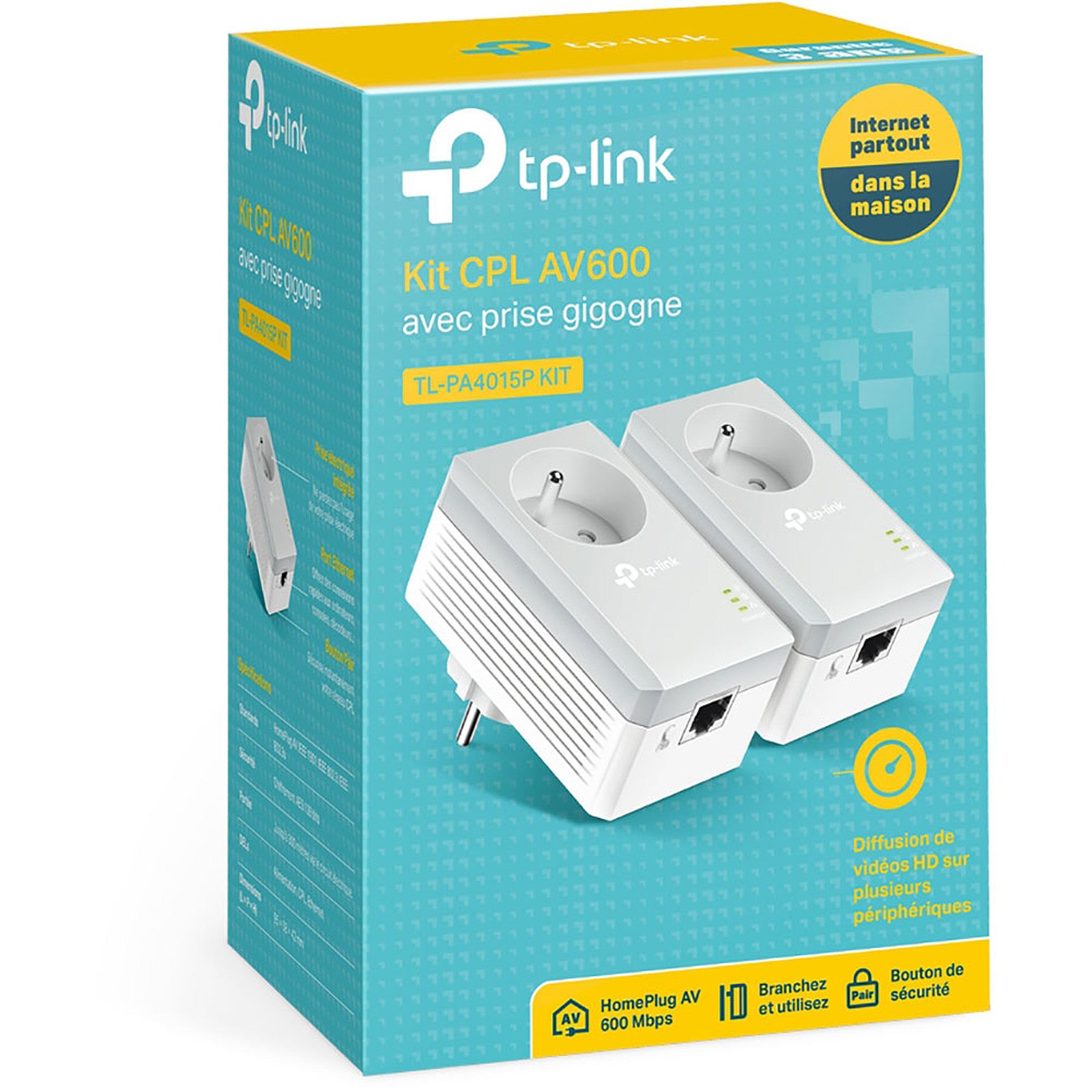 Kit CPL TP-Link TL-PA4015PKIT AV600 Mbps