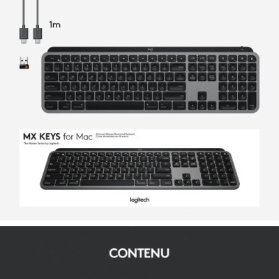 Logitech MX Keys sans fil pour Mac Gris 