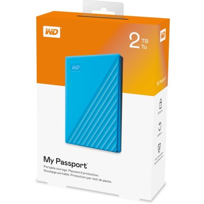 Western Digital My Passport 2To USB 3.0 Bleu