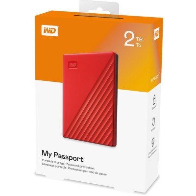 Western Digital My Passport 2To USB 3.0 Rouge