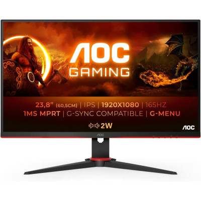 AOC Gaming 24'' 24G2SPAE FHD 24" 165 Hz 1 ms 1920 x 1080 - Noir/Rouge