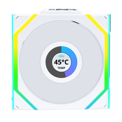 Lian Li Uni Fan SL 120 LCD ARGB Wireless - Blanc