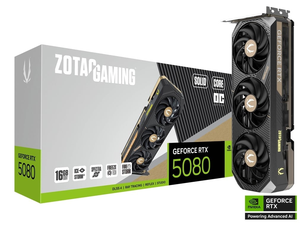 ZOTAC Gaming GeForce RTX 5080 SOLID CORE OC 16GB