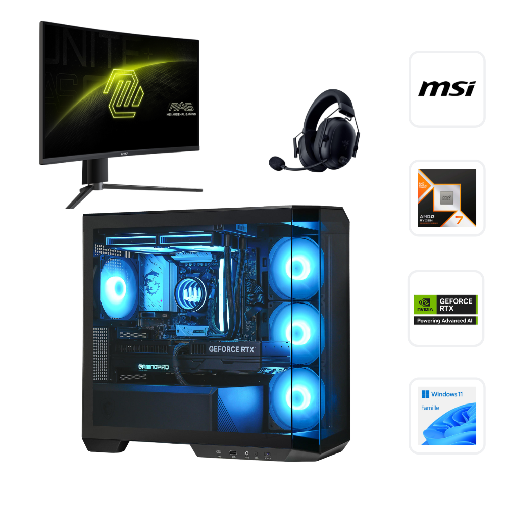Pack complet QHD PC Gamer OBSIDIAN