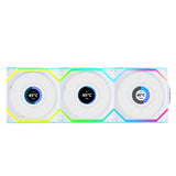 Lian Li Uni Fan SL 120 LCD ARGB Sans Fil Pack de 3 Blanc
